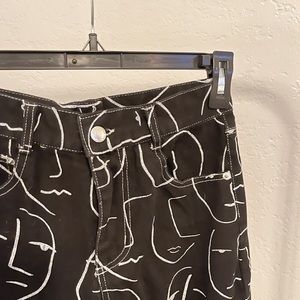 Abstract wide leg pants